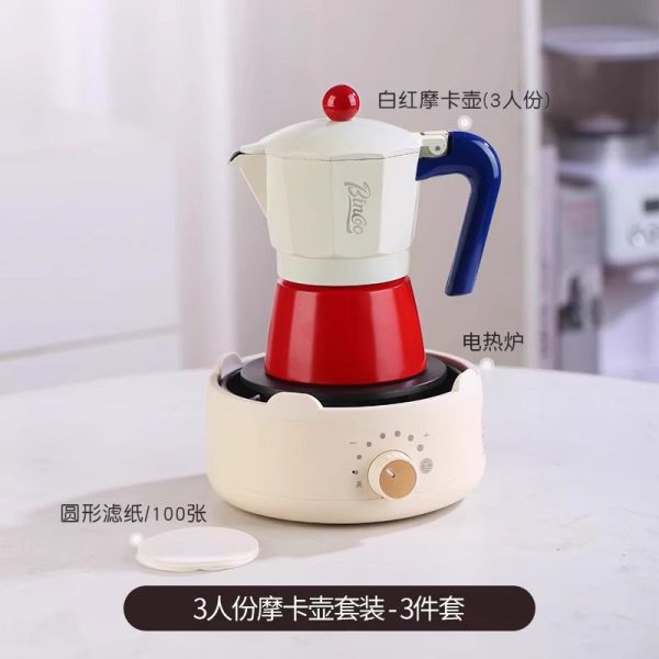 单阀咖啡摩卡壶意式煮咖啡壶浓缩萃取电热炉套装