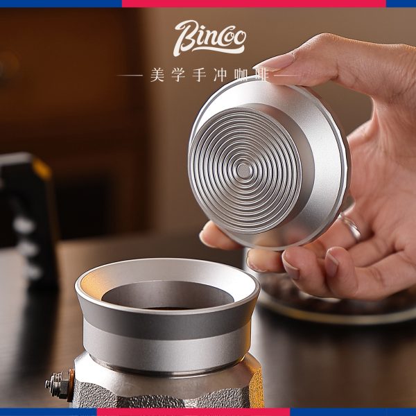 摩卡壶布粉器铝合金接粉环铺粉器